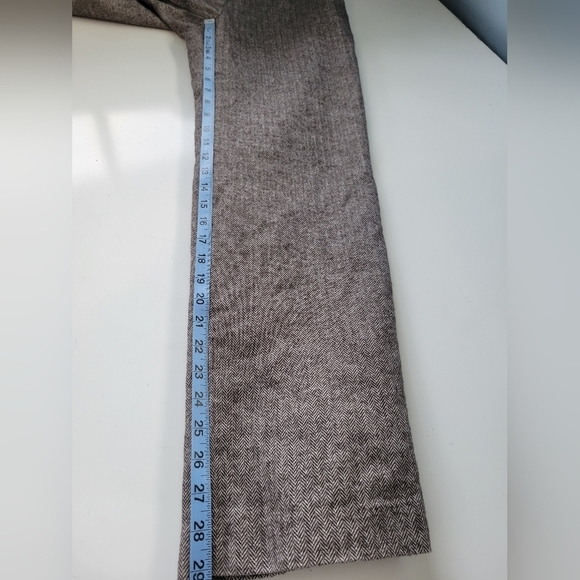 L.L.Bean Women's Herringbone Pants Size M Tall Brown - Picture 10 of 10
